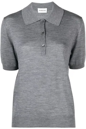 P.A.R.O.S.H. Poloshirt aus meliertem Strick