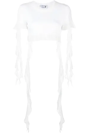 BLUMARINE Cropped-Oberteil mit Rüschen
