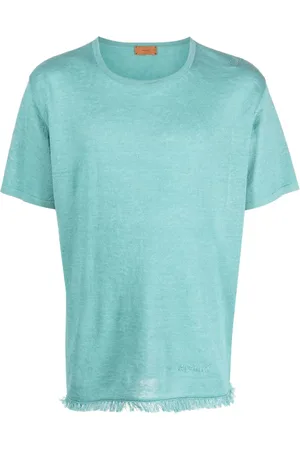 Alanui Fein gestricktes T-Shirt aus Leinen