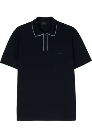 BRIONI Logo-embroidered cotton polo shirt