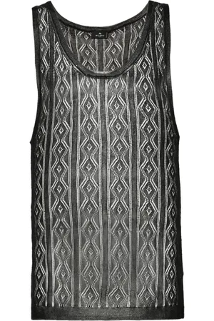 Etro Seiden-Trägershirt in Lochstrick