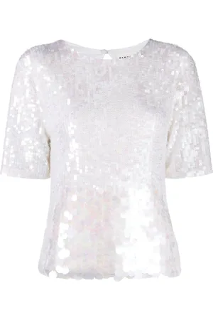 P.A.R.O.S.H. Schimmerndes T-Shirt mit Pailletten