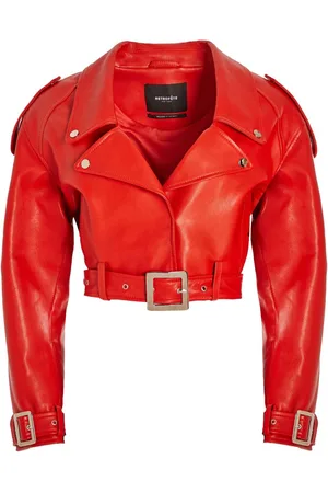 Retrofete Cropped-Lederjacke