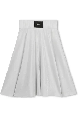 DKNY Rock im Metallic-Look mit Logo-Applikation