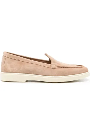 santoni Loafer aus Wildleder mit runder Kappe