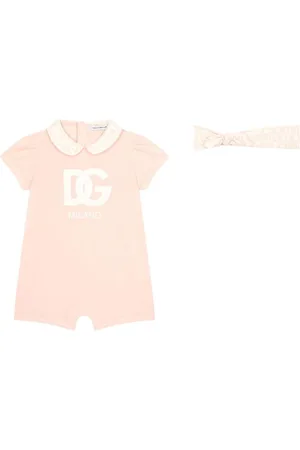 Dolce & Gabbana Zweiteiliges Strampler-Set mit Logo-Print