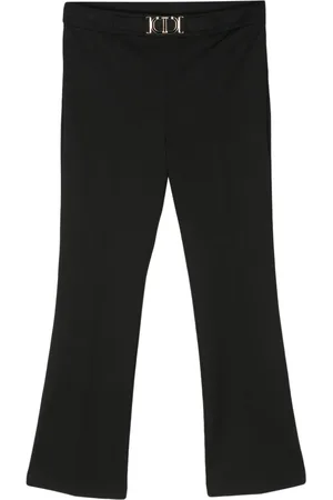 Twin-Set Gerade Hose mit Logo-Schild