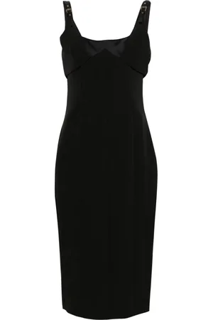 VERSACE Cady-Midikleid mit eckigem Ausschnitt