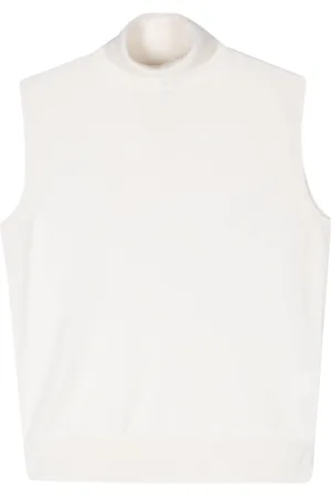 Rohe Tanktop mit Rollkragen