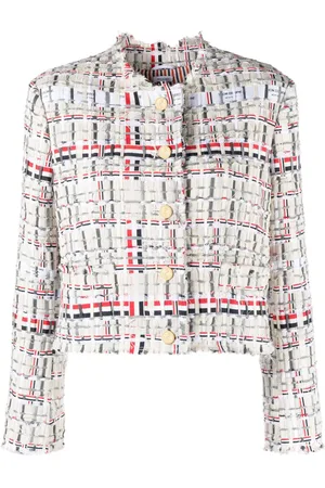 Thom Browne Tweed-Jacke im Deconstructed-Look