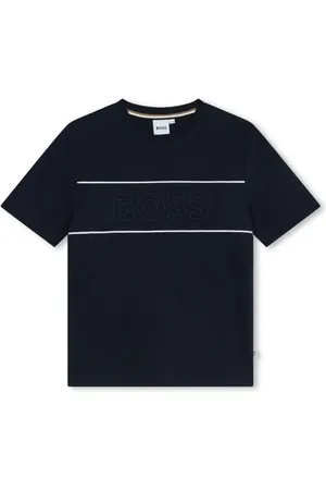 HUGO BOSS Logo-T-Shirt mit Streifendetail