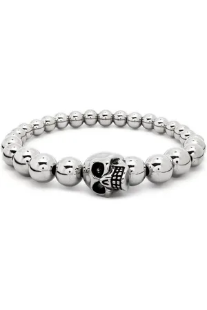 Alexander McQueen Perlenarmband mit Totenkopf-Anhänger