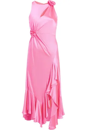 Cinq A Sept Seiden-Midikleid mit Blumendetail