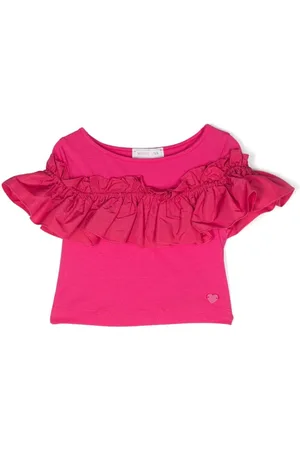 MONNALISA Jersey-T-Shirt mit Rüschendetail