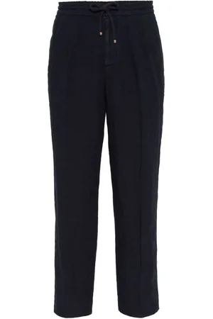 Brunello Cucinelli Hose aus Leinen mit Kordelzug