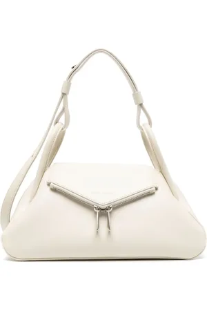 Amina Muaddi Gemini Schultertasche aus Leder