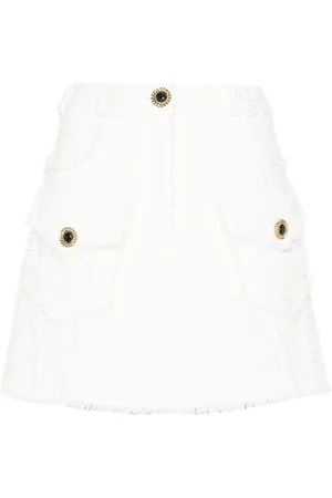 Balmain Tweed-Minirock in A-Linie