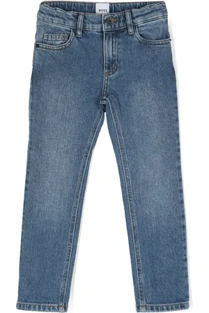 HUGO BOSS Halbhohe Straight-Leg-Jeans