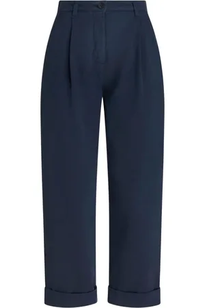 Etro Cropped-Chino mit Fischgrätenmuster