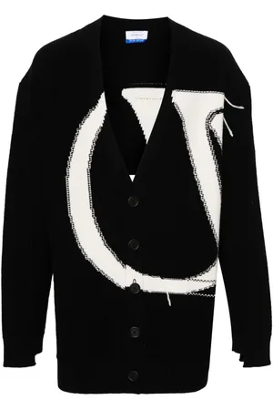 OFF-WHITE Cardigan mit Intarsien-Logo