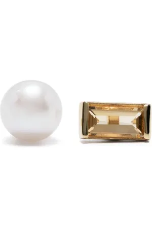 Aliita 18kt Perla Baguette Gelbgoldohringe