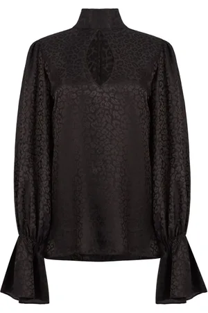 Nina Ricci Satinbluse mit Leoparden-Print