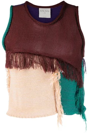 FORTE FORTE Stricktop in Colour-Block-Optik
