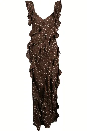 Cynthia Rowley Maxikleid aus Seide mit Polka Dots