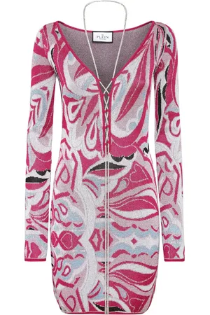 Philipp Plein Intarsien-Minikleid mit Logo