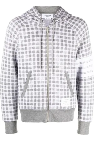 Thom Browne Karierte Jacquard-Kapuzenjacke