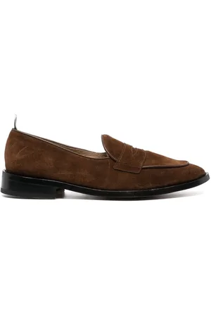 Thom Browne Varsity Penny-Loafer aus Wildleder