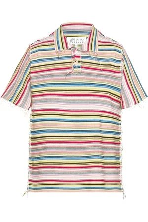 Maison Margiela Gestricktes Poloshirt mit Streifen