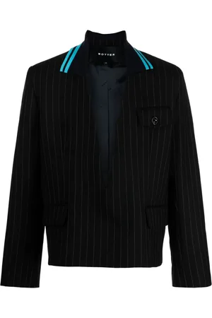 Botter Gestreifte Jacke mit Strickkragen