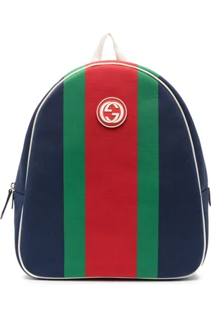 Gucci Gestreifter Rucksack mit GG