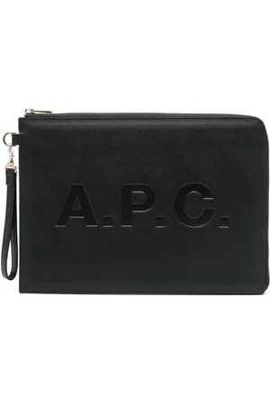 A.P.C. Clutch mit Logo-Prägung