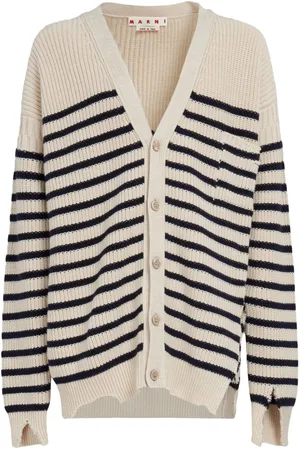 Marni Gestreifter Cardigan mit V-Ausschnitt