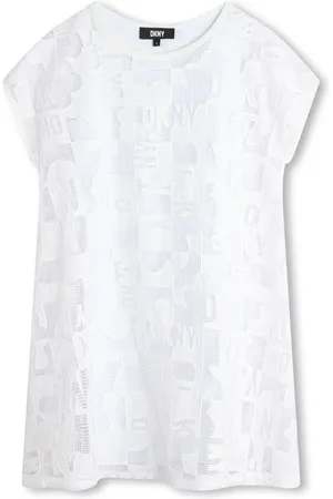 DKNY Ärmelloses Kleid aus Logo-Jacquard