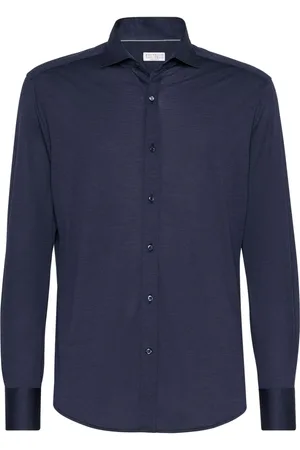 Brunello Cucinelli Jerseyhemd aus Seiden-Baumwollgemisch