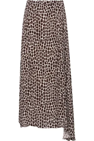 Msgm Asymmetrischer Maxirock mit Animal-Print