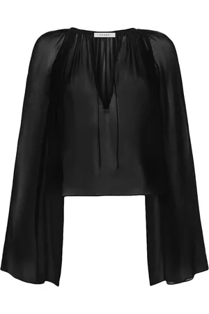 Frame Seidenbluse mit V-Ausschnitt