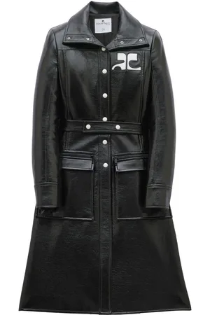 Courrèges Trenchcoat mit Logo-Patch