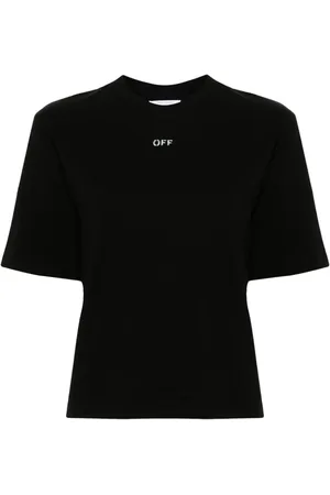 OFF-WHITE T-Shirt mit Pfeilstickerei
