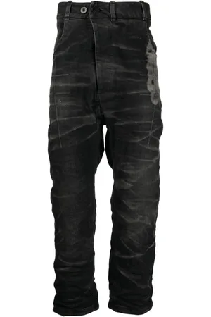 11 BY BORIS BIDJAN SABERI Cropped-Jeans im Distressed-Look
