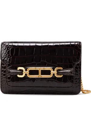 Tom Ford Kleine Schultertasche mit Kroko-Effekt