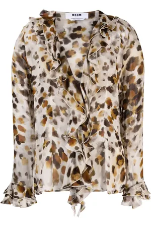 Msgm Bluse mit abstraktem Print
