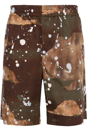 Msgm Stretchbund-Shorts mit Farbklecksen