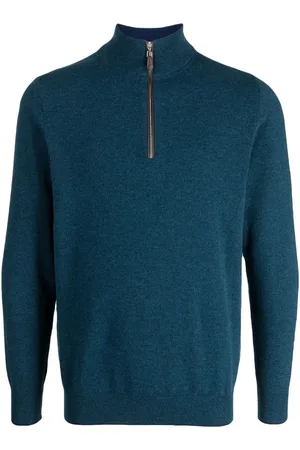 N.PEAL Kaschmirpullover mit Reißverschluss