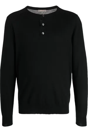 N.PEAL Klassischer Henley-Pullover