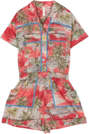 ZIMMERMANN Alight Playsuit mit grafischem Print