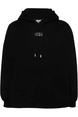 GCDS Hoodie mit kristallverziertem Logo